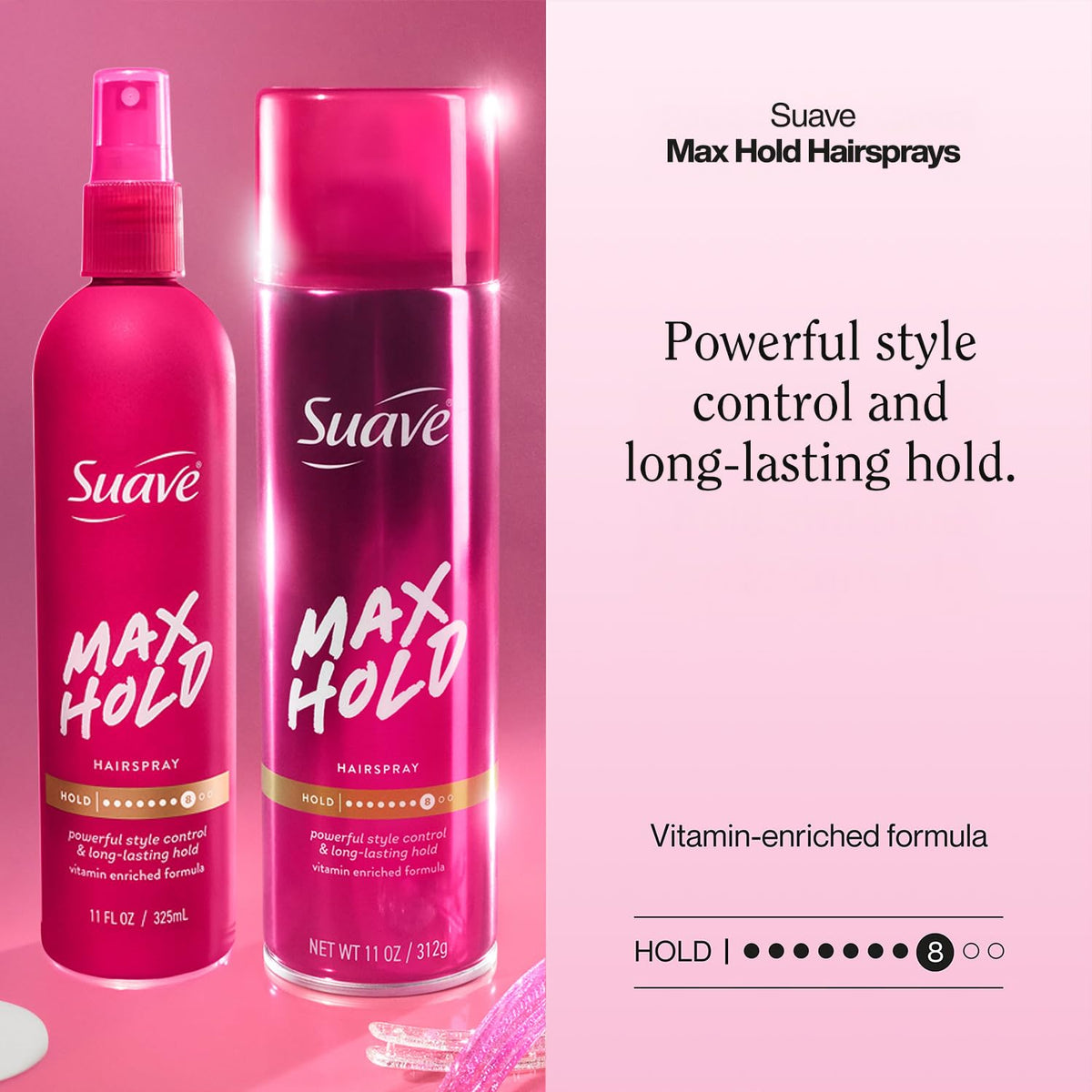 Suave two-pack side-by-side showing portable sizes and convenience