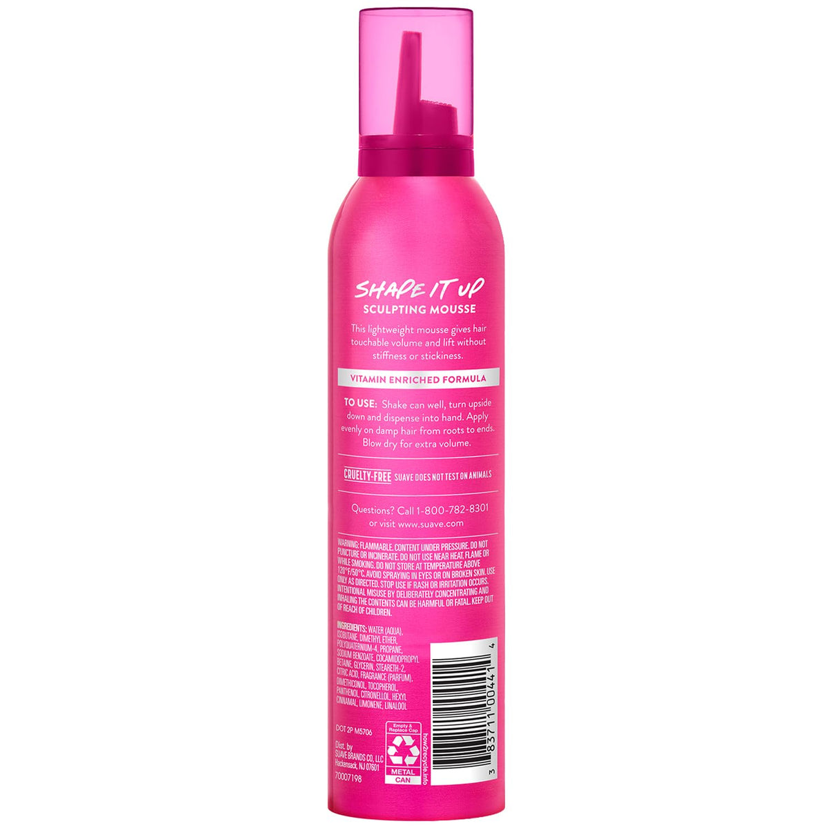 Suave extra hold mousse two cans together showing pack-of-2 value and reliability