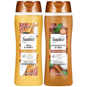 Suave two‑pack front packaging showing both bottles and value