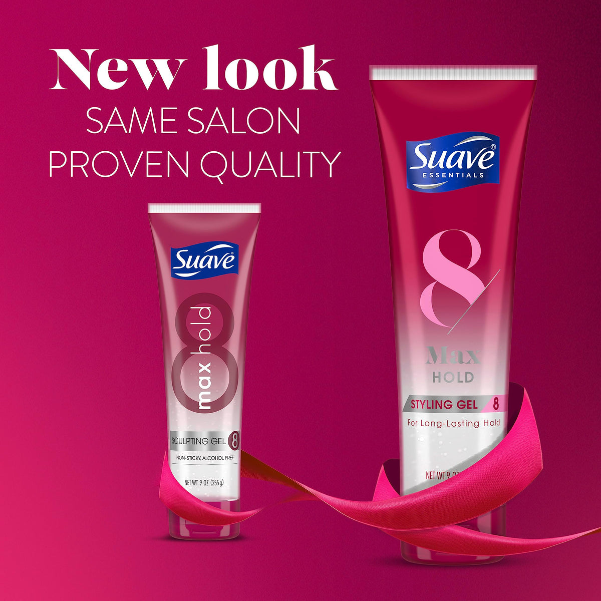 Close-up of translucent gel texture highlighting Suave smooth non-sticky finish
