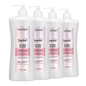 Suave front bottle view showing label and glossy finish benefits