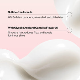 Suave conditioner being dispensed showing creamy texture and slip