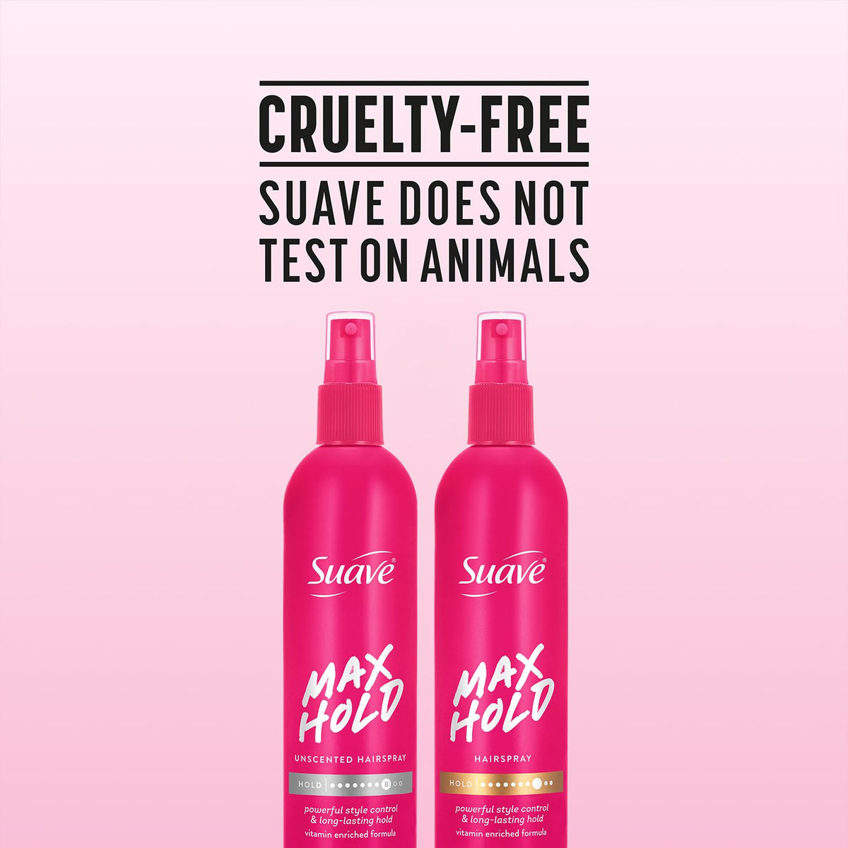 Suave label ingredient list closeup showing vitamins and protein benefits