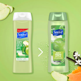 Suave 18 oz bottle held in hand to show scale and practical size