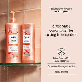 Suave back label with ingredients and usage instructions for easy reference