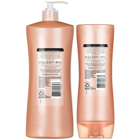 Suave bottles styled on bathroom shelf for a polished routine aesthetic