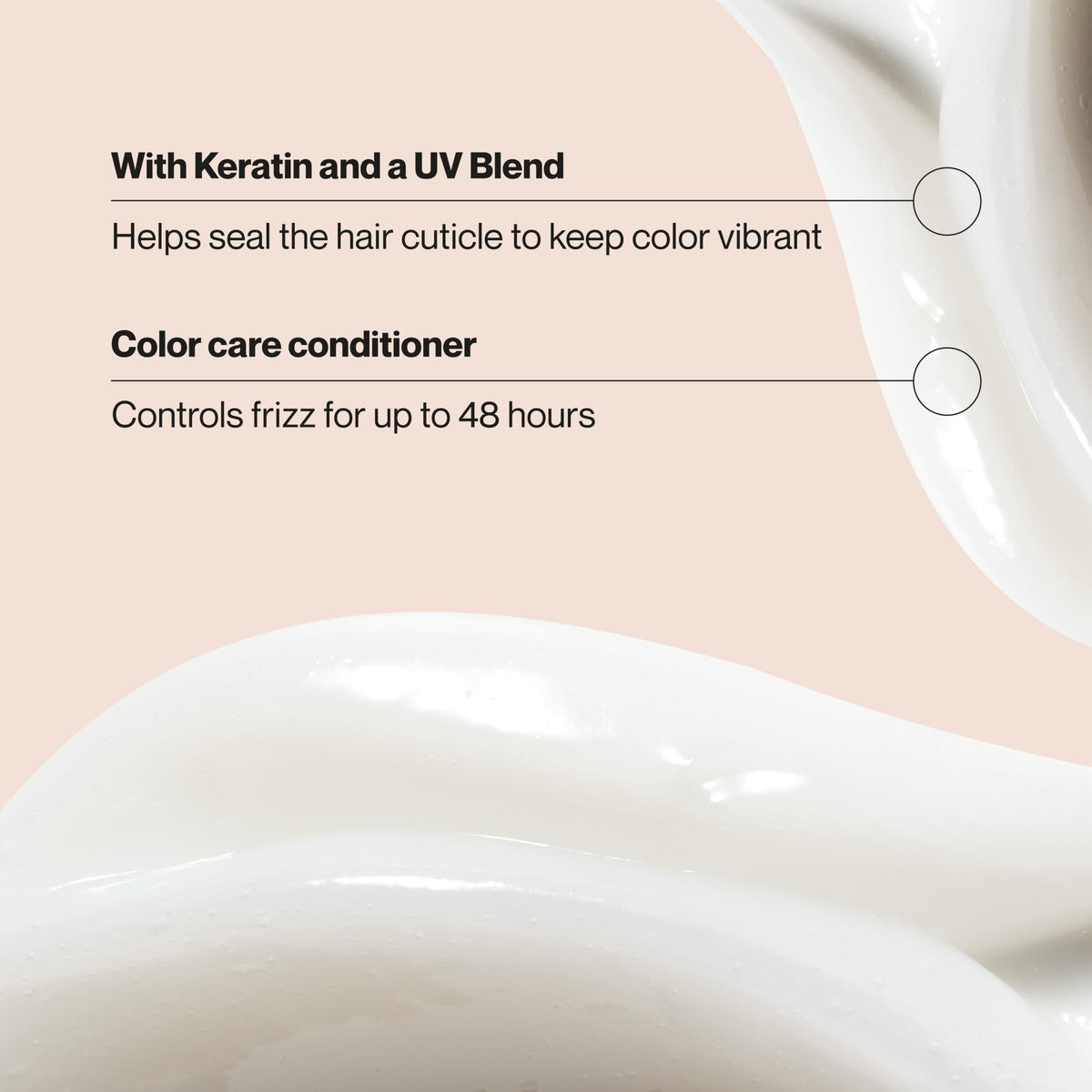 Suave keratin infusion pump dispensing conditioner for easy everyday use