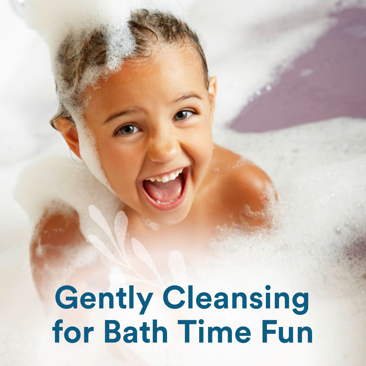Suave Kids closeup of creamy lather demonstrating gentle cleanse