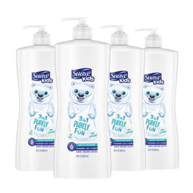 Suave Kids front packaging showing 3-in-1 benefits and fun design