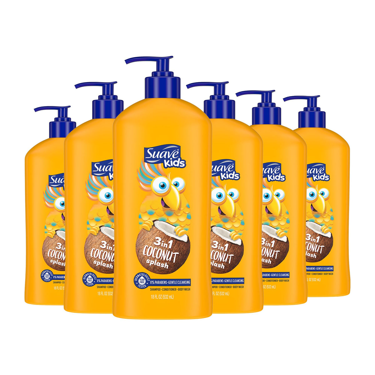 suave kids front packaging showing coconut splash scent and child-friendly design