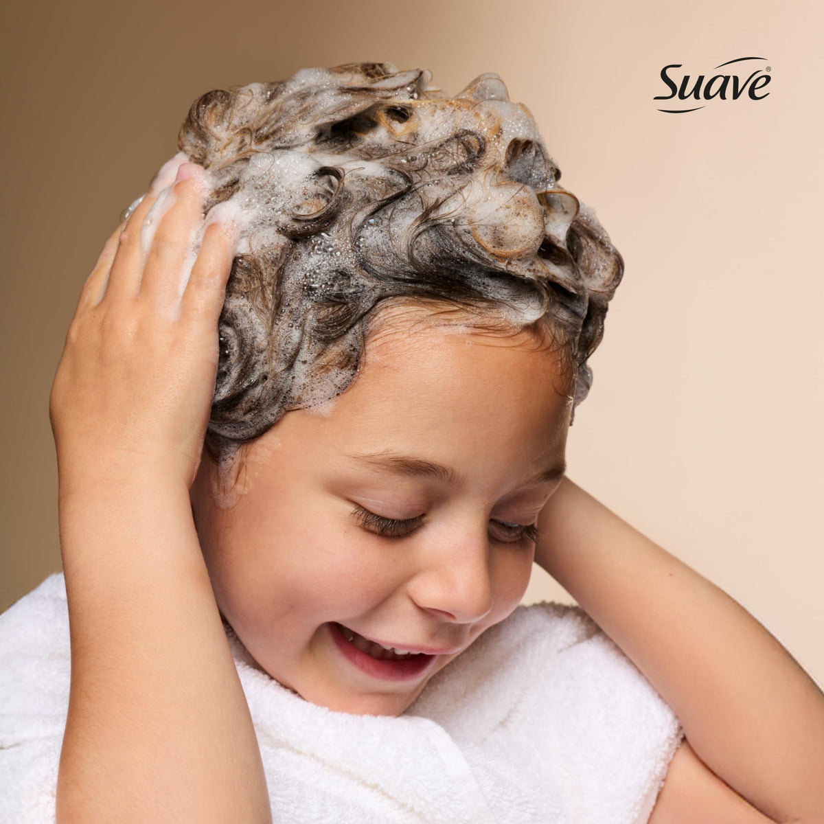 suave kids hair after wash looking smooth and smelling fresh for easy styling