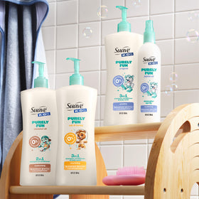 Oat and honey illustration with Suave Kids hinting at soothing nourishment