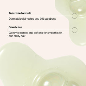 Creamy lather texture from Suave Kids 3‑in‑1 showing gentle cleanse benefit