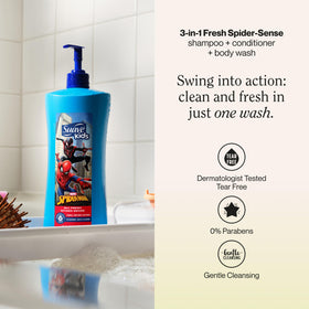 Closeup of Suave Kids pump top for easy one‑hand dispensing benefit