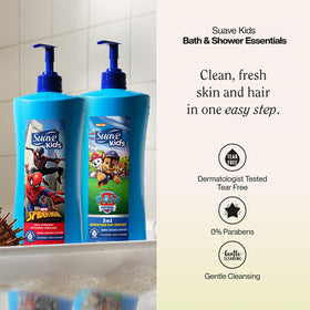 Suave Paw Patrol front bottle featuring Adventure Bay Breeze scent