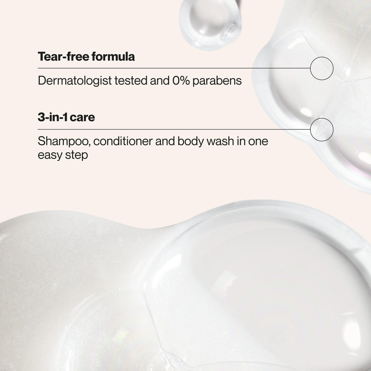 suave kids pour texture creating gentle lather to clean and condition hair