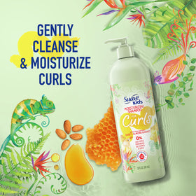 Pouring shampoo texture from bottle showing creamy consistency and moisturizing feel