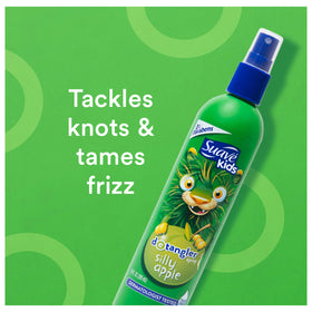Suave Kids spray nozzle closeup demonstrating easy, even mist application benefit
