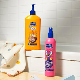suave kids size comparison 18 oz bottle shown with common items for scale