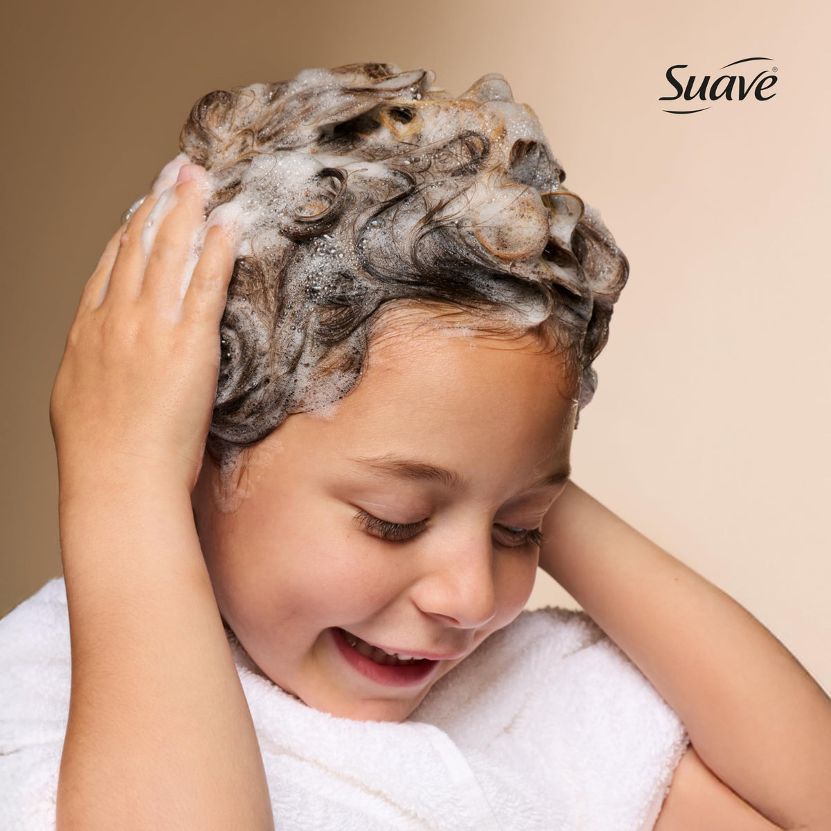 Suave label ingredient callout highlighting dermatologist-tested and paraben-free benefit