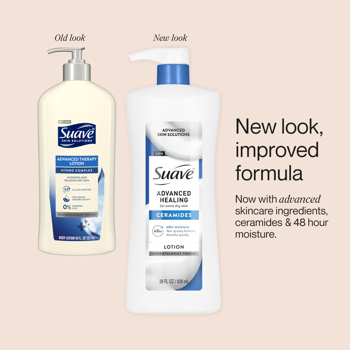 Close-up of Suave label showing ingredients and allergen-free benefits