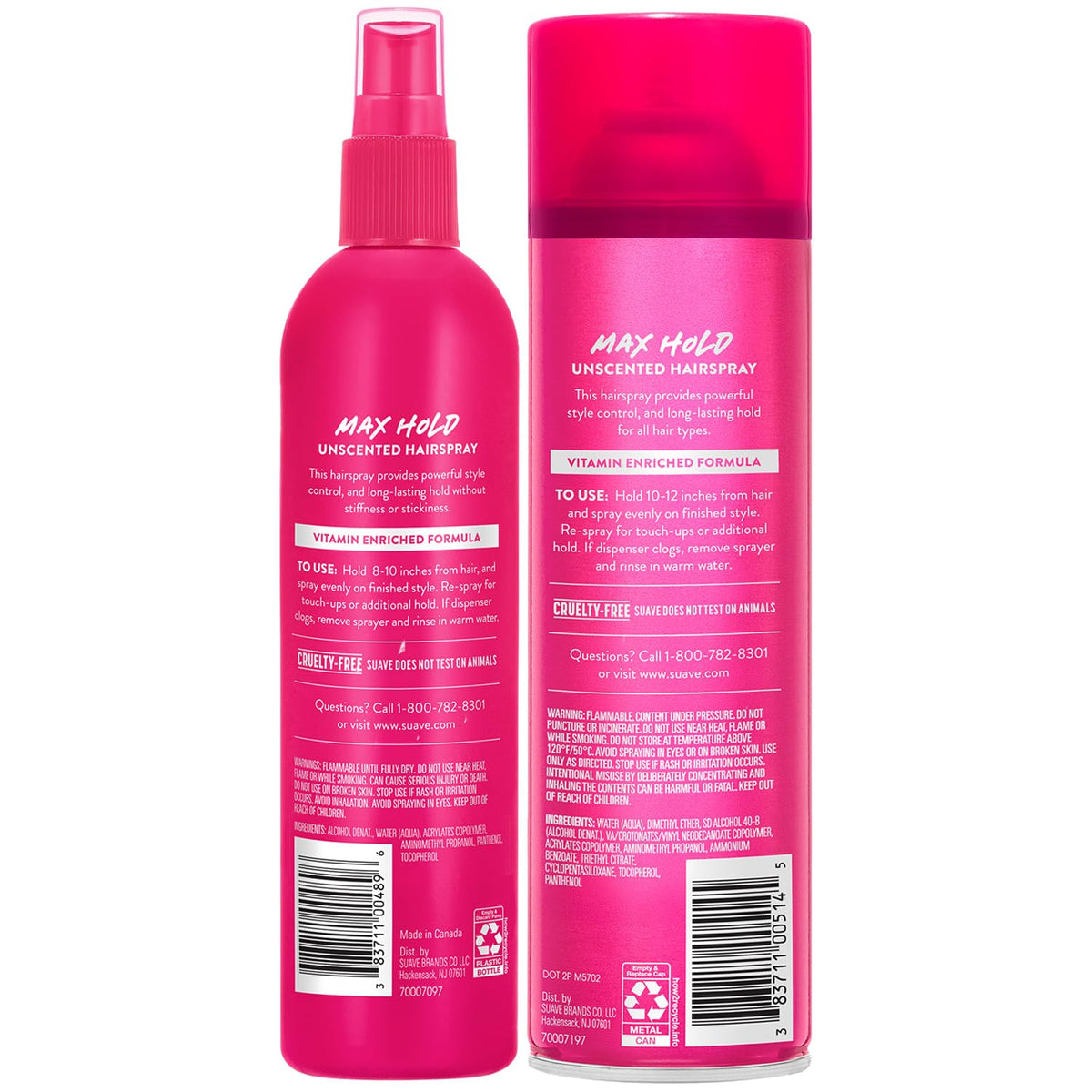 Person doing a mirror touchup with Suave spray for fresh, secure style
