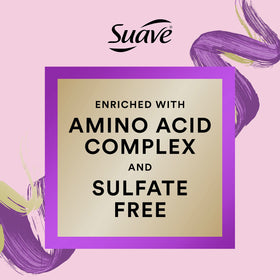 Suave applying cream to damp hair, helps define and reduce frizz