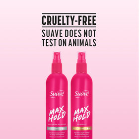Suave max hold styling use on updo locking hairstyle with flexible hold
