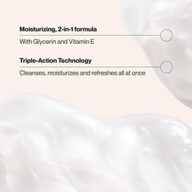 Suave men bottle back label displaying ingredients and product claims for transparency