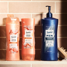 Suave product with ingredient list emphasizing charcoal and glycerin