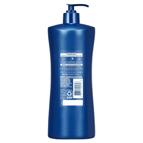 Suave 28 fl oz bottle next to common items to show true scale
