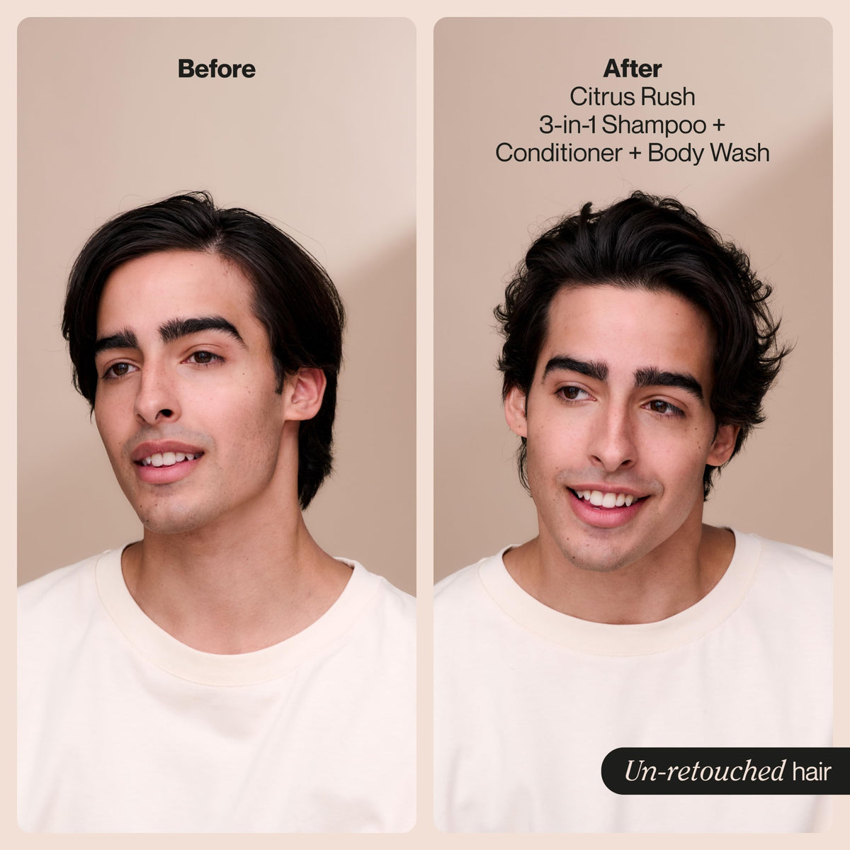 Foamy lather from Suave Men Citrus Rush showing gentle cleansing effect