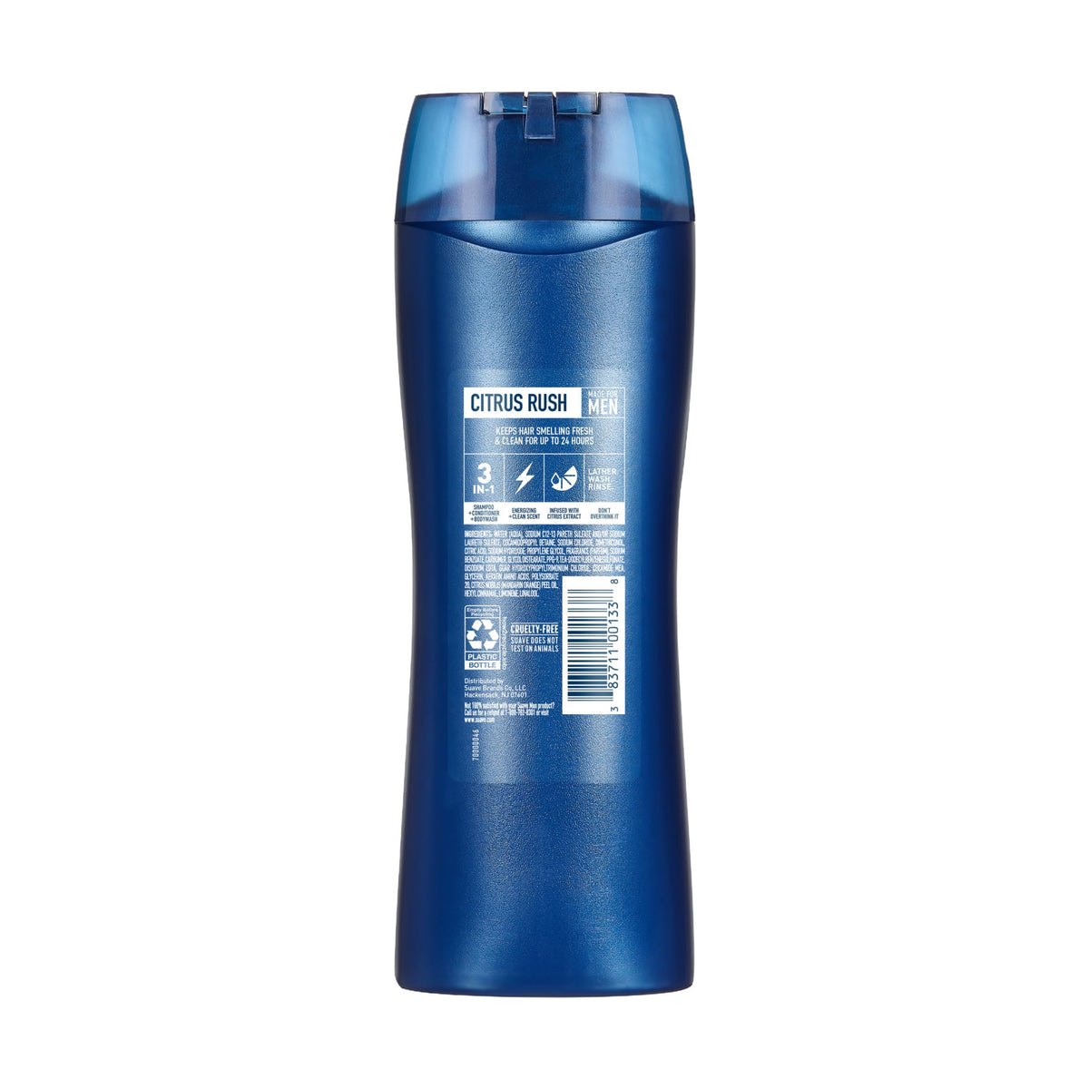 Suave Men Citrus Rush tucked in gym bag ready for post-workout freshness