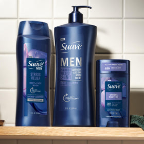 Six-pack of Suave Men Citrus Rush boxes for stocking and value benefit