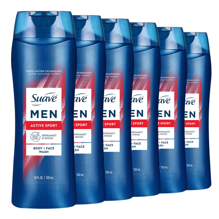 Suave front packaging showing energizing sport scent and benefits