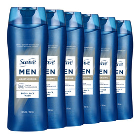 Suave men front packaging showing shea and sandalwood scent and clean branding