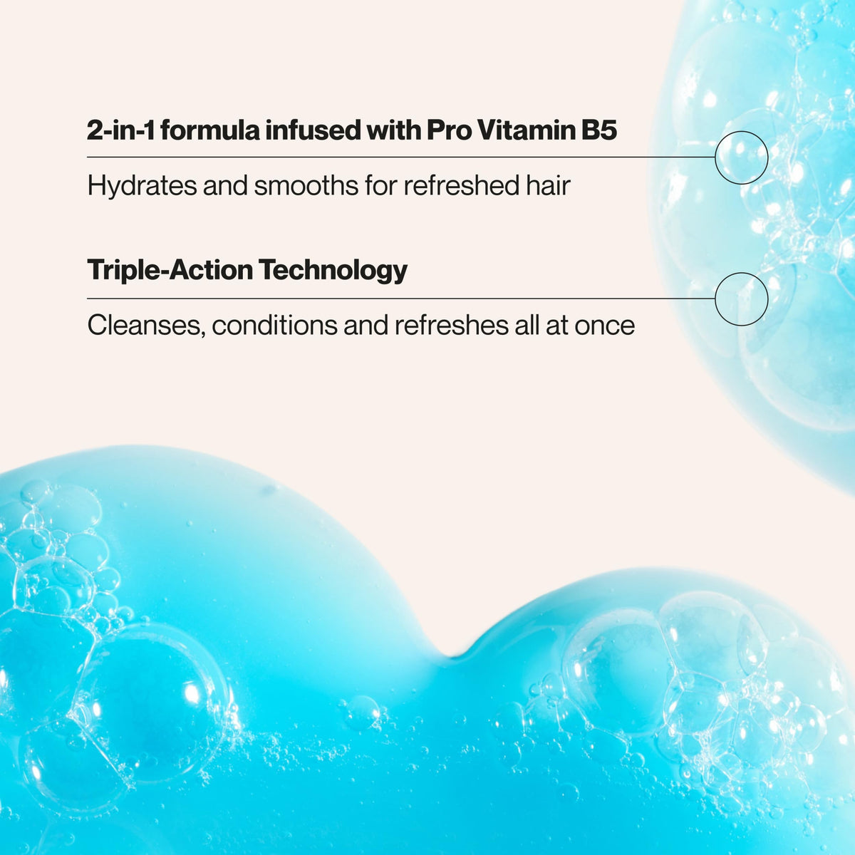 Close-up texture of Suave Men gel-cream showing hydrating lightweight lather benefit