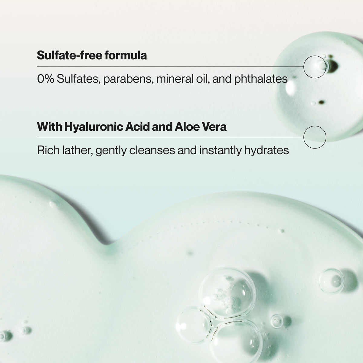 Back label of Suave showing ingredient list and usage directions