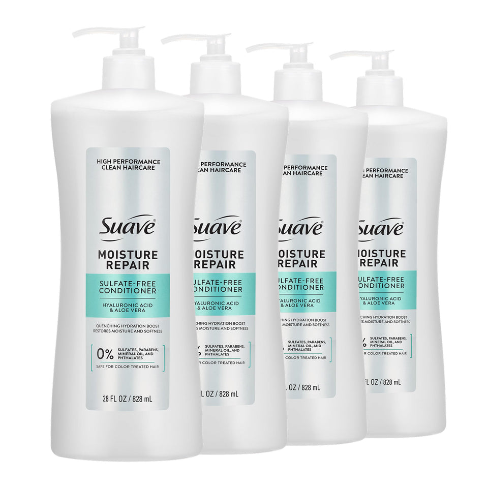 Suave front packaging showing bottle and label for easy identification and shelf appeal