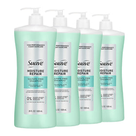 Suave front bottle view showing label and benefits