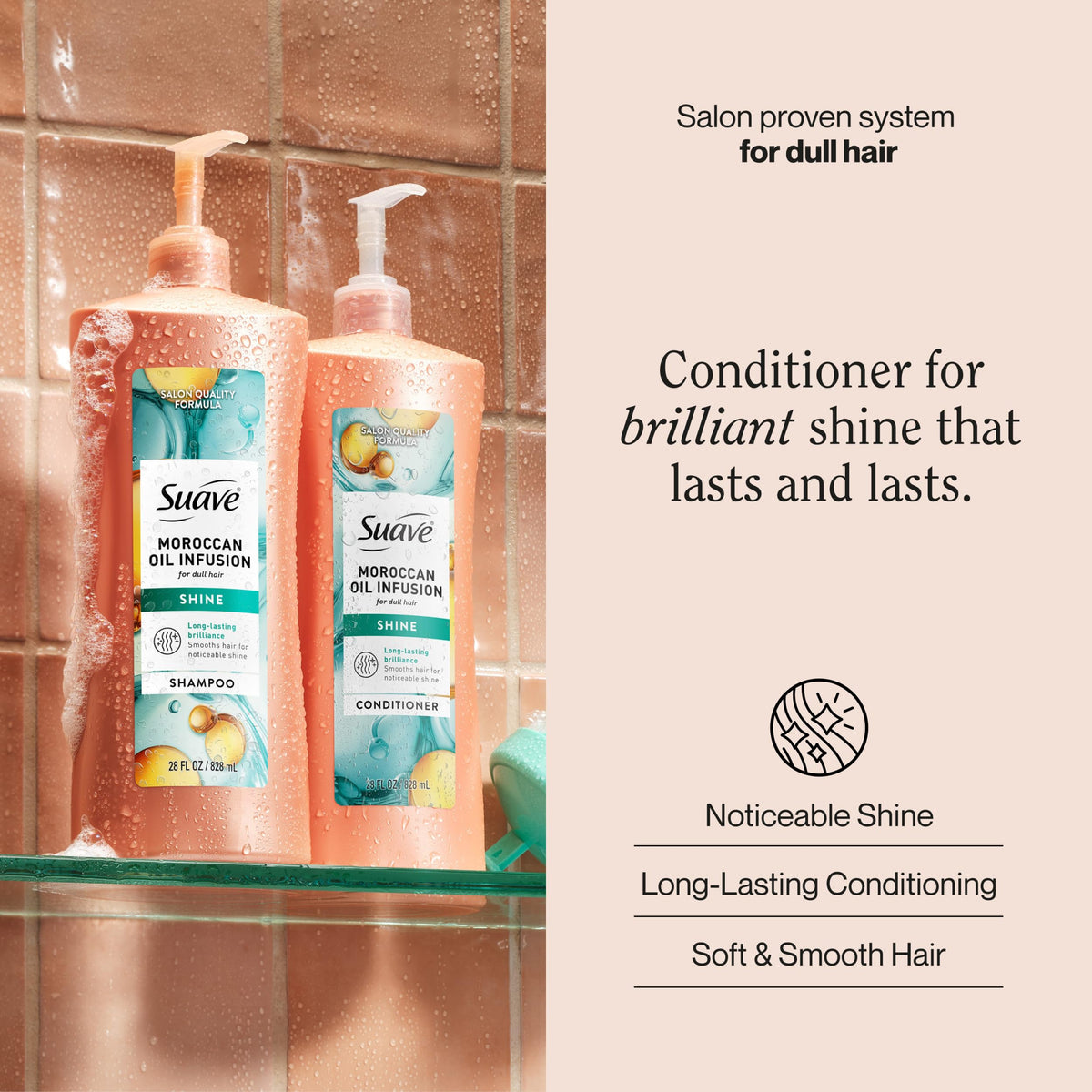 Suave Moroccan Infusion back label showing directions and conditioning benefits