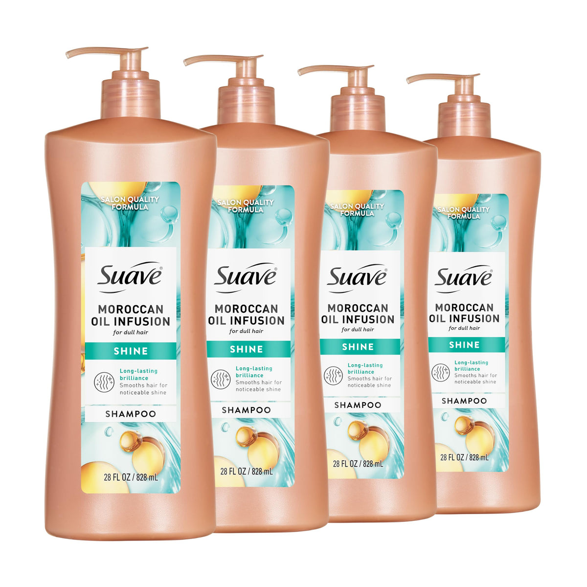 Suave Moroccan Infusion front label showing product benefits and size