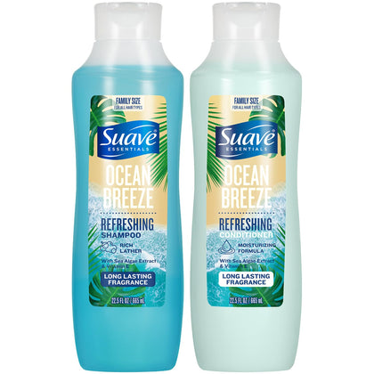 Suave front packaging showing Ocean Breeze set and benefit of everyday refresh