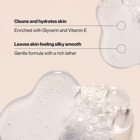 Suave Ocean Breeze pouring texture from bottle showing creamy lather benefit