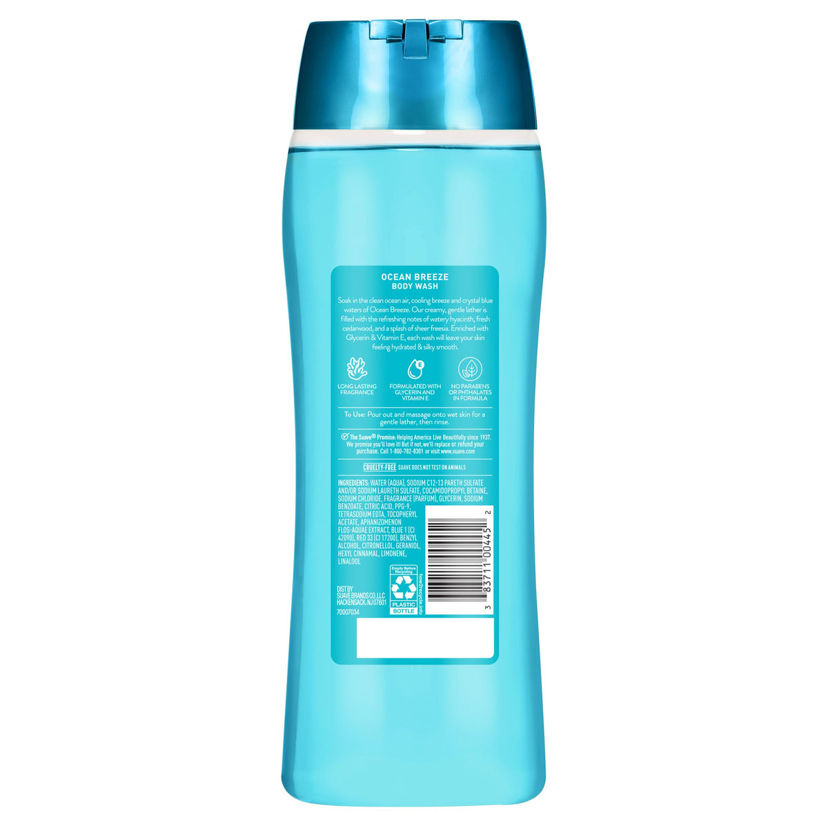 suave in-use in shower scene illustrating refreshing ocean fragrance