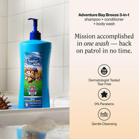 Suave Paw Patrol pump detail for quick, mess-free dispensing benefit