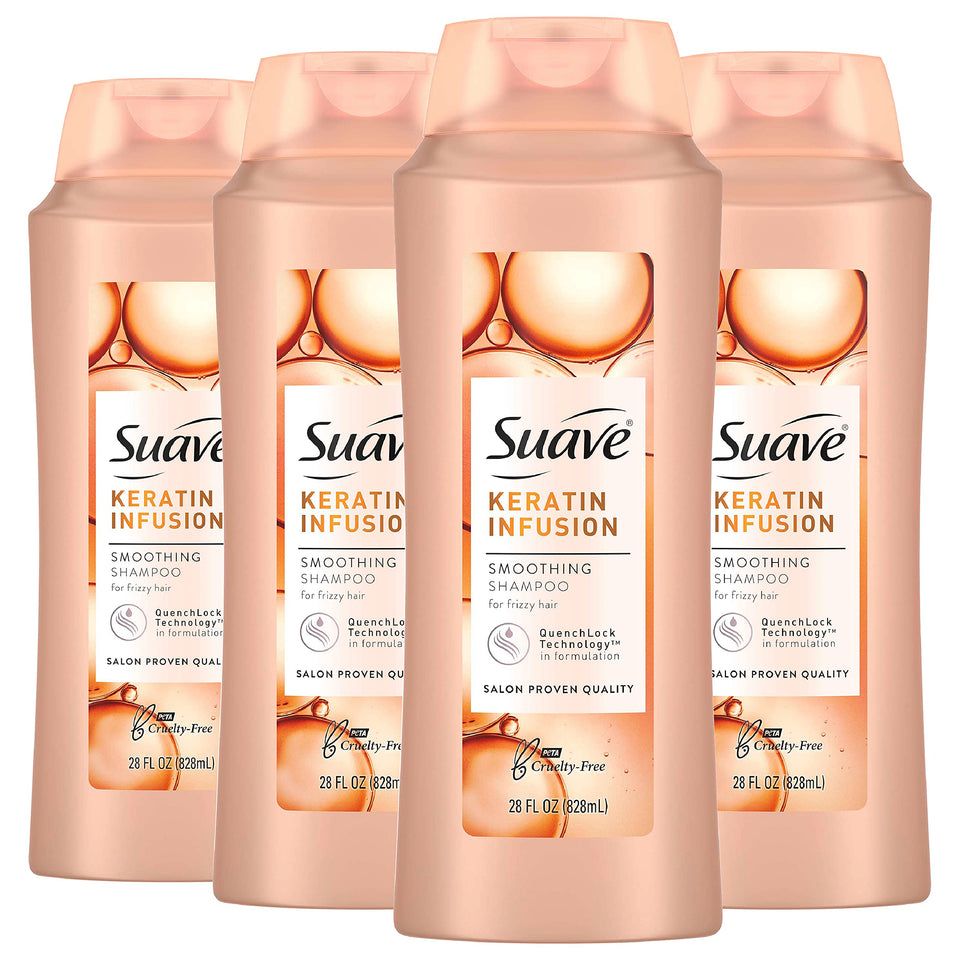 Suave professionals front packaging showing large 28 oz bottle and value pack benefit