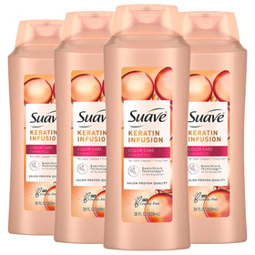 Suave front packaging showing brand and color care benefits