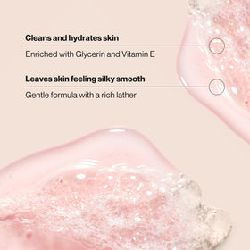 Suave bottle dispensing creamy foam demonstrating easy pump use and lather