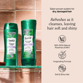 Suave back label ingredients list highlighting gentle formulation benefits